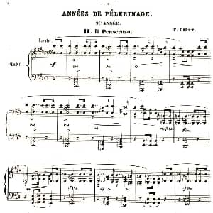 旅行岁月 钢琴谱 李斯特