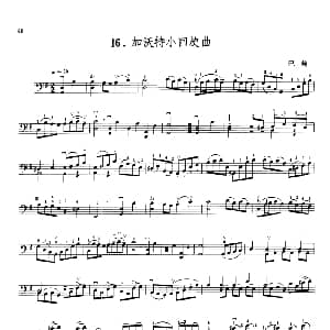 加沃特小回旋曲 大提琴 巴赫