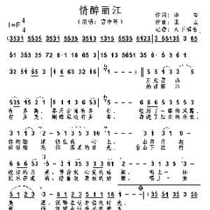 情醉丽江_歌谱投稿_词曲:冰雪 王立