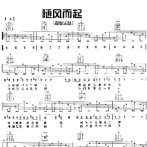 随风而起 吉他谱 青蛙乐队
