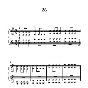 双音练习 26 钢琴谱