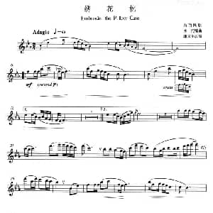 长笛曲谱 | 绣花枕 韩国良 改编