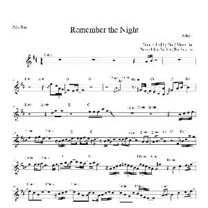 萨克斯谱 | Remember The Nigh 中音萨克斯