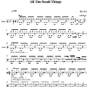 Blink 182 All the small things 爵士鼓谱