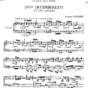 2 Intermezzos 钢琴谱 弗朗西斯 普朗克