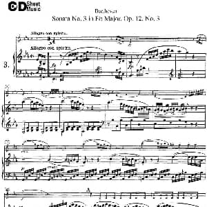 小提琴谱 | Violin Sonata No.3 in Eb Major Op.12 No.3 小提琴 钢琴伴奏