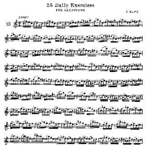 萨克斯谱 | 25 Daily Exercises 之13 H klose