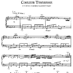 Couleur Tendresse 钢琴谱
