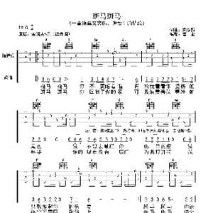 斑马斑马_歌曲简谱_词曲:宋冬野 宋冬野