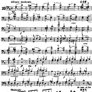 鲍斯特列姆大提琴练习曲 20 23