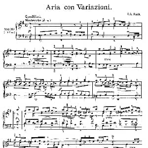 Aria con Variazioni 之30 钢琴谱 J.S.Bach