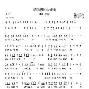 想你想的心好痛_歌曲简谱_词曲:张桂海 轻云望月