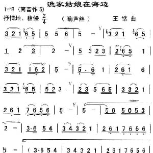 葫芦丝谱 | 渔家姑娘在海边 王铭