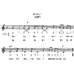 Hello! _外国歌谱