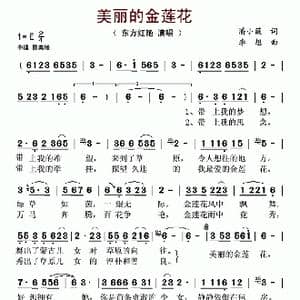 ​美丽的金莲花_歌曲简谱_词曲:潘小薇 李想