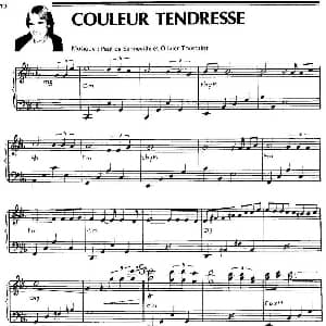 COULEUR TENDRESSE 钢琴谱