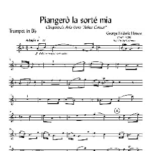 Piangero la sorte mia 小号谱 G. F. Handel