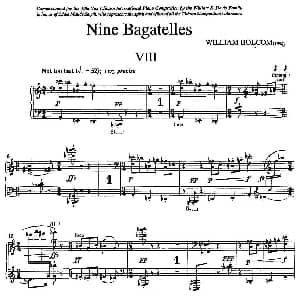 Nine Bagatelles 钢琴谱 威廉 博尔科姆