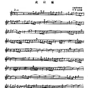 成柱解 筒箫 五线谱 朴哲浩记谱