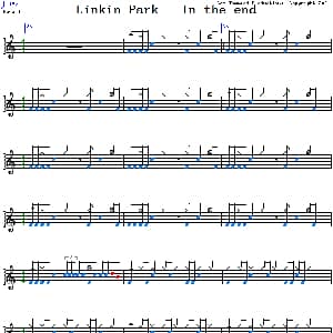Linkin Park In the end 爵士鼓谱