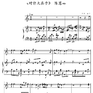 对你太在乎 钢琴谱