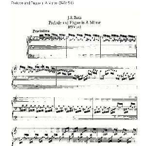Prelude and Fugue in A Minor BWV 543 管风琴谱