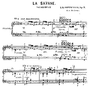 La Savane Op.3 钢琴谱 路易斯 莫劳 戈特沙尔克