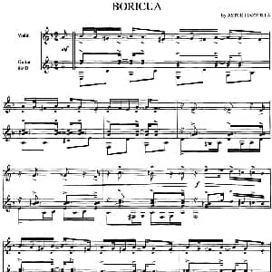 小提琴谱 | BORICUA 圣地 小提琴 吉他 皮亚佐拉