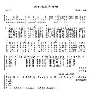 我家住在山坳坳_歌谱投稿_词曲:刘光朗 刘光朗