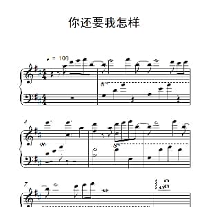 你还要我怎样 钢琴谱