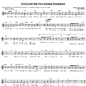 RUDOLPH THE RED NOSED REINDEER_外国歌谱