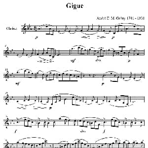 Gigue 单簧管 Grétry