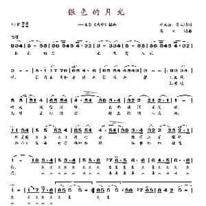 银色的月光_歌谱投稿_词曲:唐光涛 吴大明 吴大明