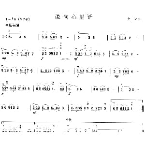 二胡谱 | 说句心里话