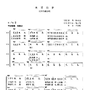 美丽的梦 美国 _外国歌谱_词曲: 美 福斯特 美 福斯特