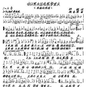 白山黑水总在我梦里头_歌谱投稿_词曲:邹毅 张艺军