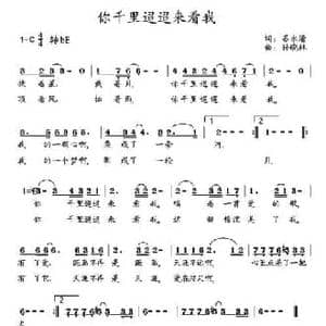 你千里迢迢来看我_民歌简谱_词曲:吕永清 孙晓林