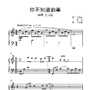 你不知道的事 钢琴谱 王力宏
