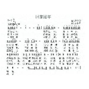 回家过年_歌曲简谱_词曲:赵小华 赵小华