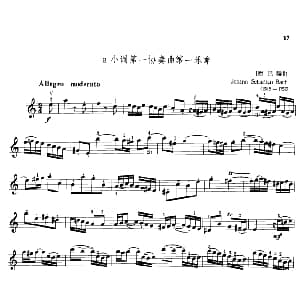 小提琴谱 | a小调第一协奏曲第一乐章 德 巴赫