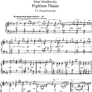 柴可夫斯基18首钢琴小品Op.72 钢琴谱 俄 彼得 伊利奇 柴可夫斯基