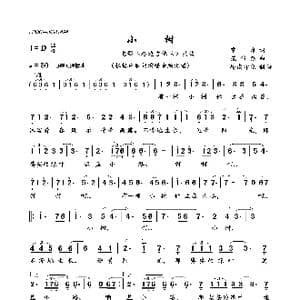 小树_歌曲简谱_词曲:常彦 范伟强
