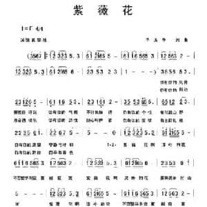 紫薇花_民歌简谱_词曲:毕玉争 毕玉争
