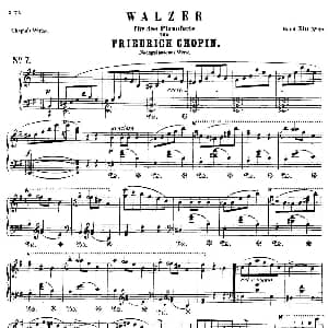 e小调圆舞曲 钢琴谱 肖邦