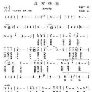 北方姑娘_民歌简谱_词曲:陈静平 韩克非