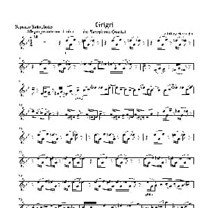 萨克斯谱 | Grigri 四重奏高音萨克斯分谱