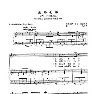 ​23爱的创伤 意大利 _外国歌谱_词曲: 意 阿尔都罗 布契 佩琪亚