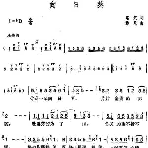 邓丽君演唱金曲 向日葵_通俗唱法乐谱_词曲:庄奴 汤尼
