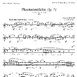 萨克斯谱 | 舒曼幻想曲三首 Op73 Ⅲ