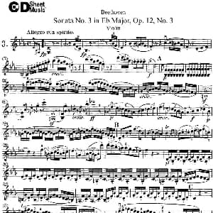 小提琴谱 | Violin Sonata No.3 in Eb Major Op.12 No.3